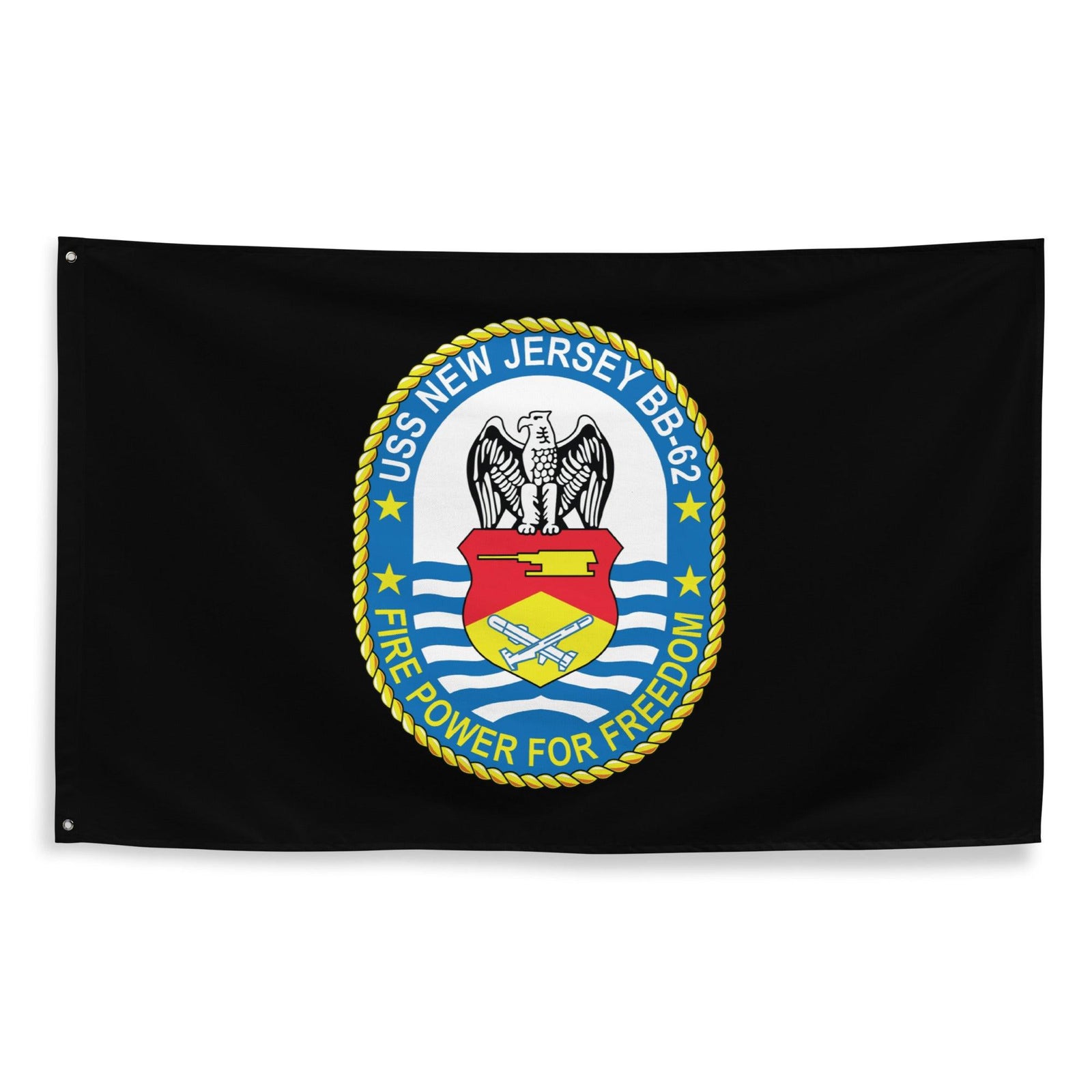 USS New Jersey (BB-62) Battleship Legacy Indoor Wall Flag Tactically Acquired   