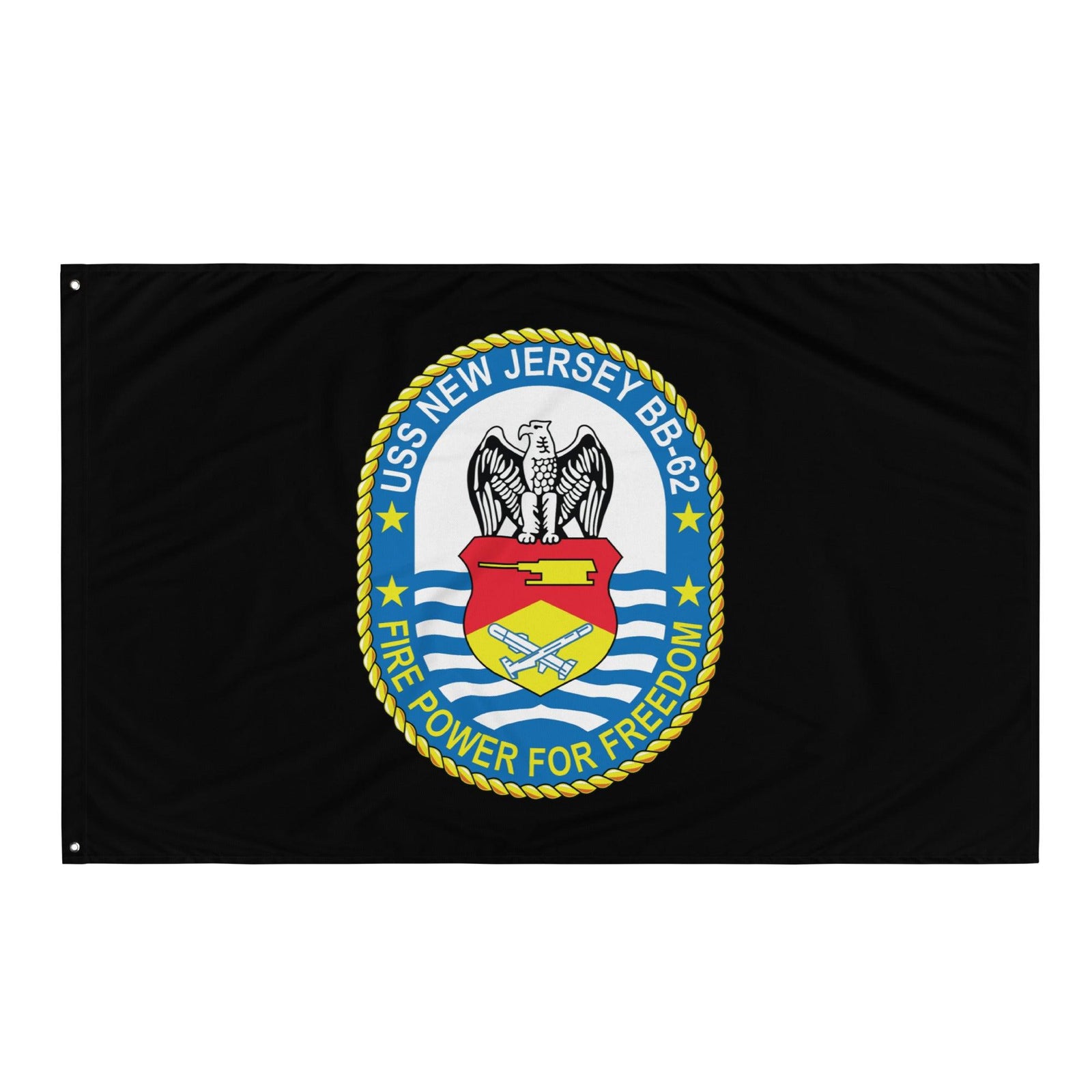 USS New Jersey (BB-62) Battleship Legacy Indoor Wall Flag Tactically Acquired   