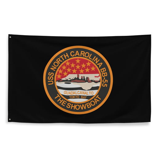 USS North Carolina (BB-55) Battleship Legacy Indoor Wall Flag Tactically Acquired   