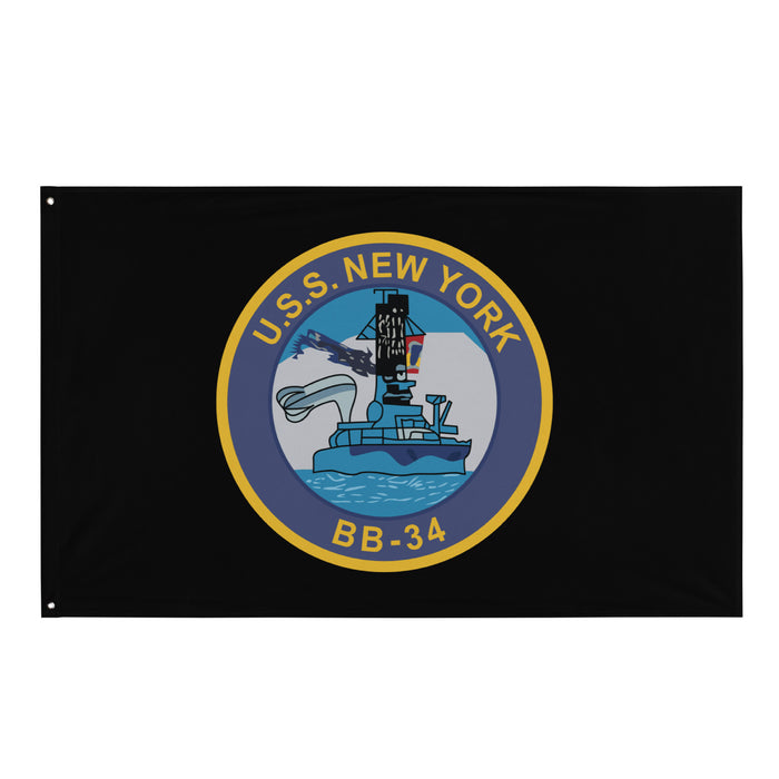 USS New York (BB-34) Battleship Legacy Indoor Wall Flag Tactically Acquired Default Title  