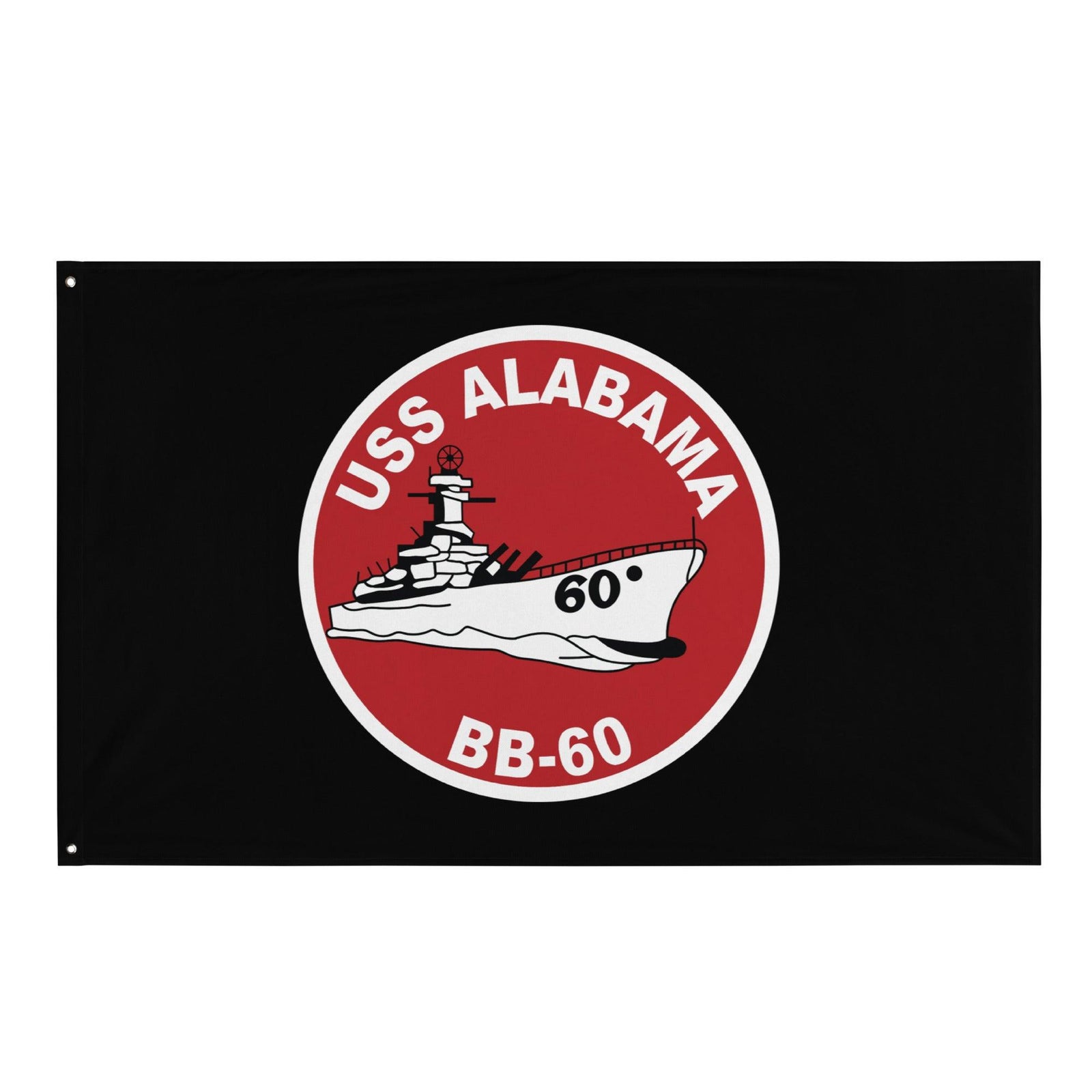 USS Alabama (BB-60) WW2 Battleship Legacy Indoor Wall Flag Tactically Acquired Default Title  