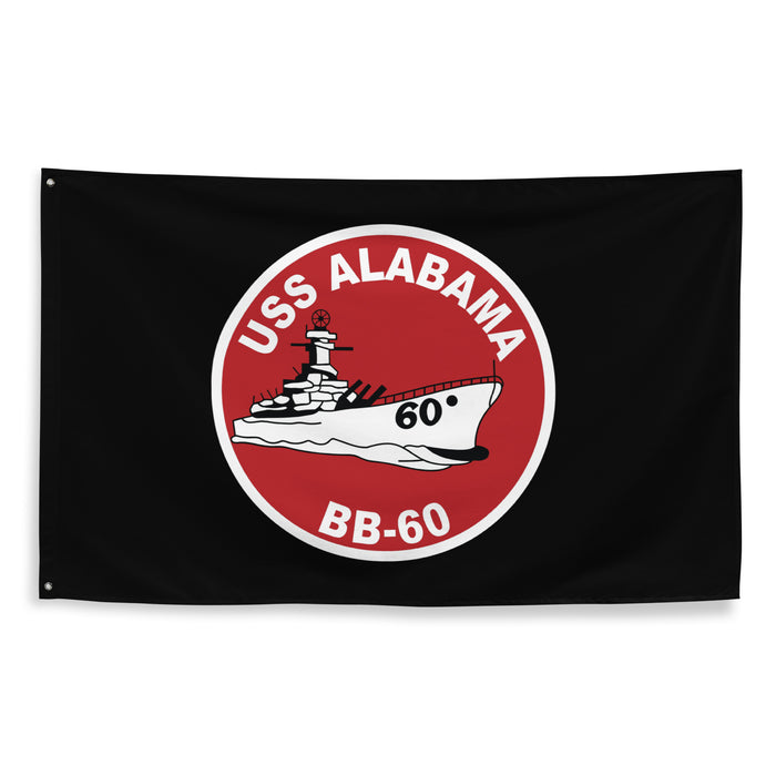 USS Alabama (BB-60) WW2 Battleship Legacy Indoor Wall Flag Tactically Acquired   