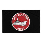 USS Alabama (BB-60) WW2 Battleship Legacy Indoor Wall Flag Tactically Acquired   