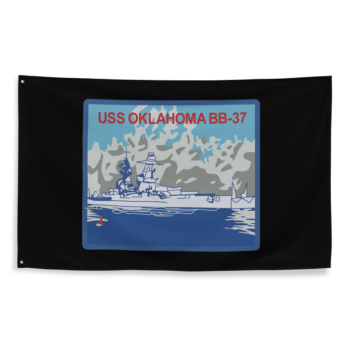 USS Oklahoma (BB-37) Battleship Legacy Indoor Wall Flag Tactically Acquired   