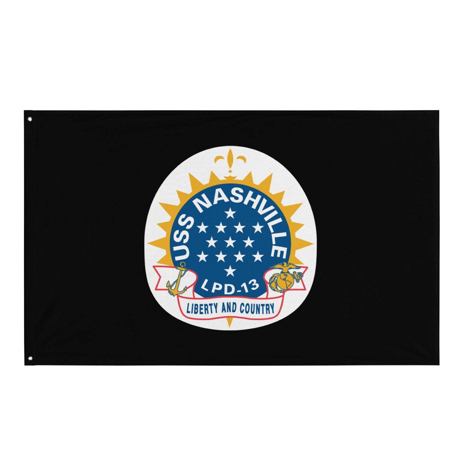 USS Nashville (LPD-13) Black Wall Flag Tactically Acquired Default Title  