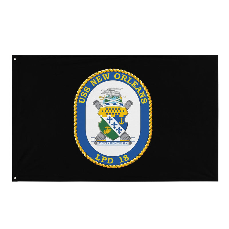 USS New Orleans (LPD-18) Black Wall Flag