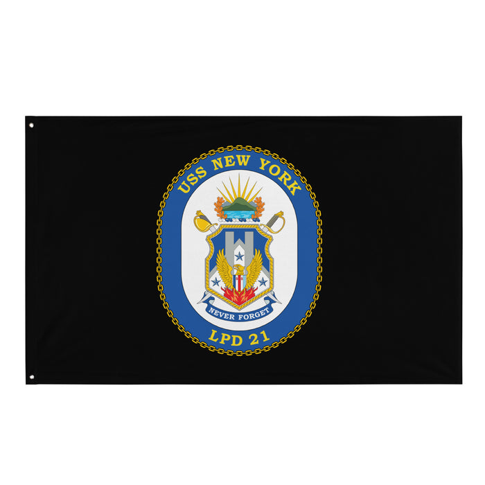 USS New York (LPD-21) Black Wall Flag Tactically Acquired Default Title  