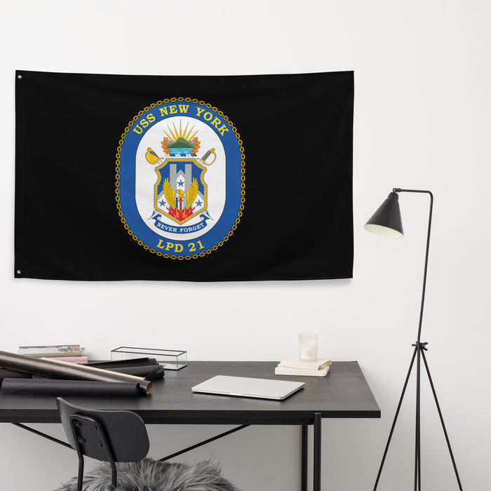 USS New York (LPD-21) Black Wall Flag Tactically Acquired   