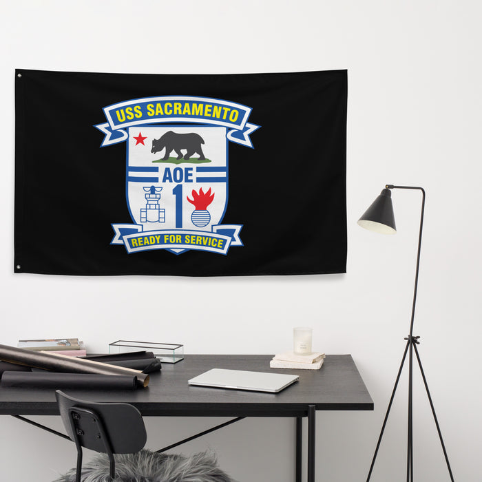 USS Sacramento (AOE-1) Black Wall Flag Tactically Acquired   