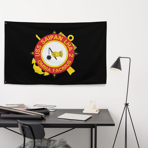 USS Saipan (LHA-2) Black Wall Flag Tactically Acquired   