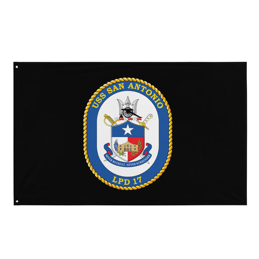 USS San Antonio (LPD-17) Black Wall Flag Tactically Acquired Default Title  