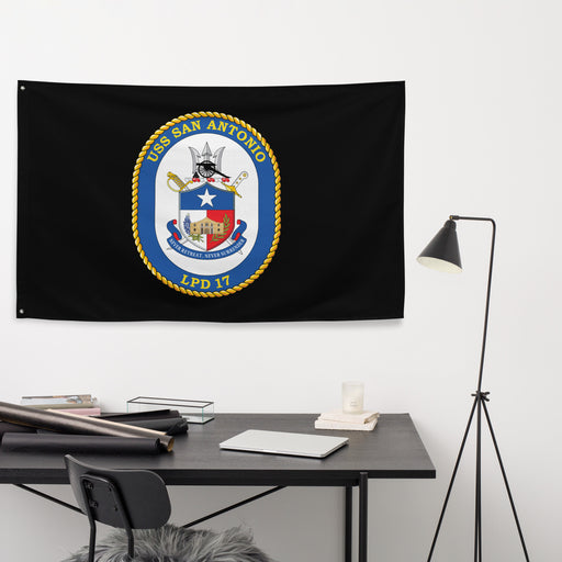 USS San Antonio (LPD-17) Black Wall Flag Tactically Acquired   