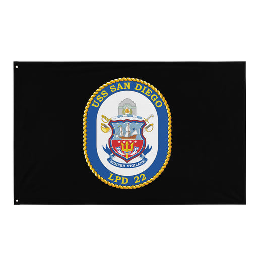 USS San Diego (LPD-22) Black Wall Flag Tactically Acquired Default Title  
