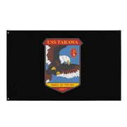 USS Tarawa (LHA-1) Logo Black Wall Flag Tactically Acquired Default Title  