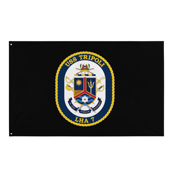 USS Tripoli (LHA-7) Black Wall Flag Tactically Acquired Default Title  