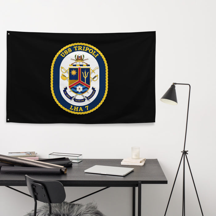 USS Tripoli (LHA-7) Black Wall Flag Tactically Acquired   