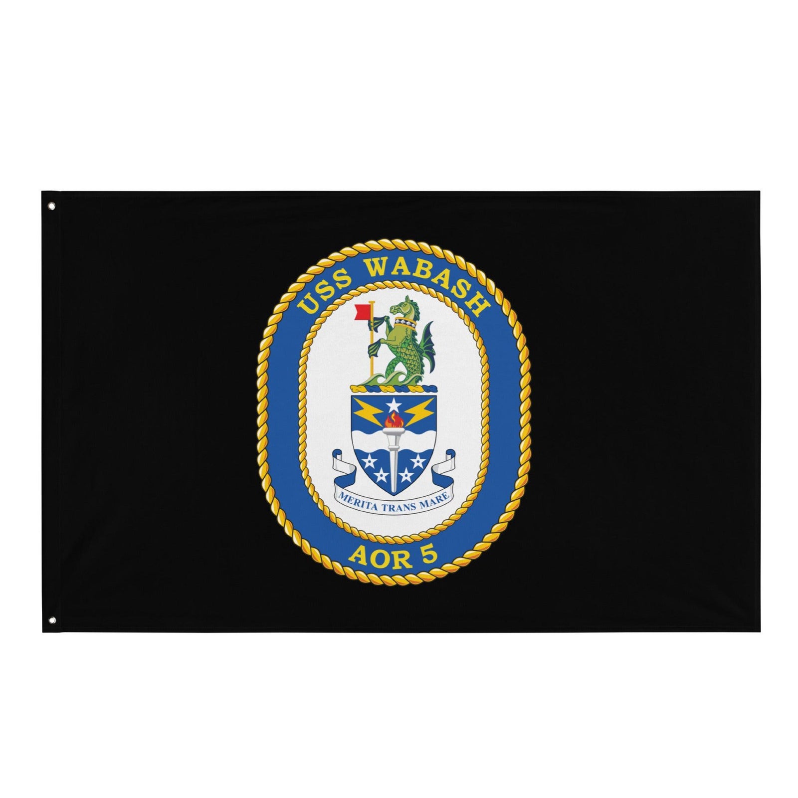 USS Wabash (AOR-5) Black Wall Flag Tactically Acquired Default Title  