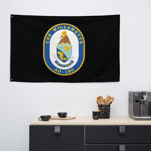 USS Willamette (AO-180) Black Wall Flag Tactically Acquired   