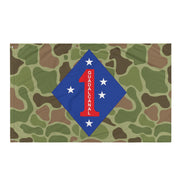1st Marine Division Frog Skin Camo Wall Flag Tactically Acquired   