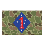 1st Marine Division Vietnam Legacy Frog Skin Camo Wall Flag Tactically Acquired Default Title  
