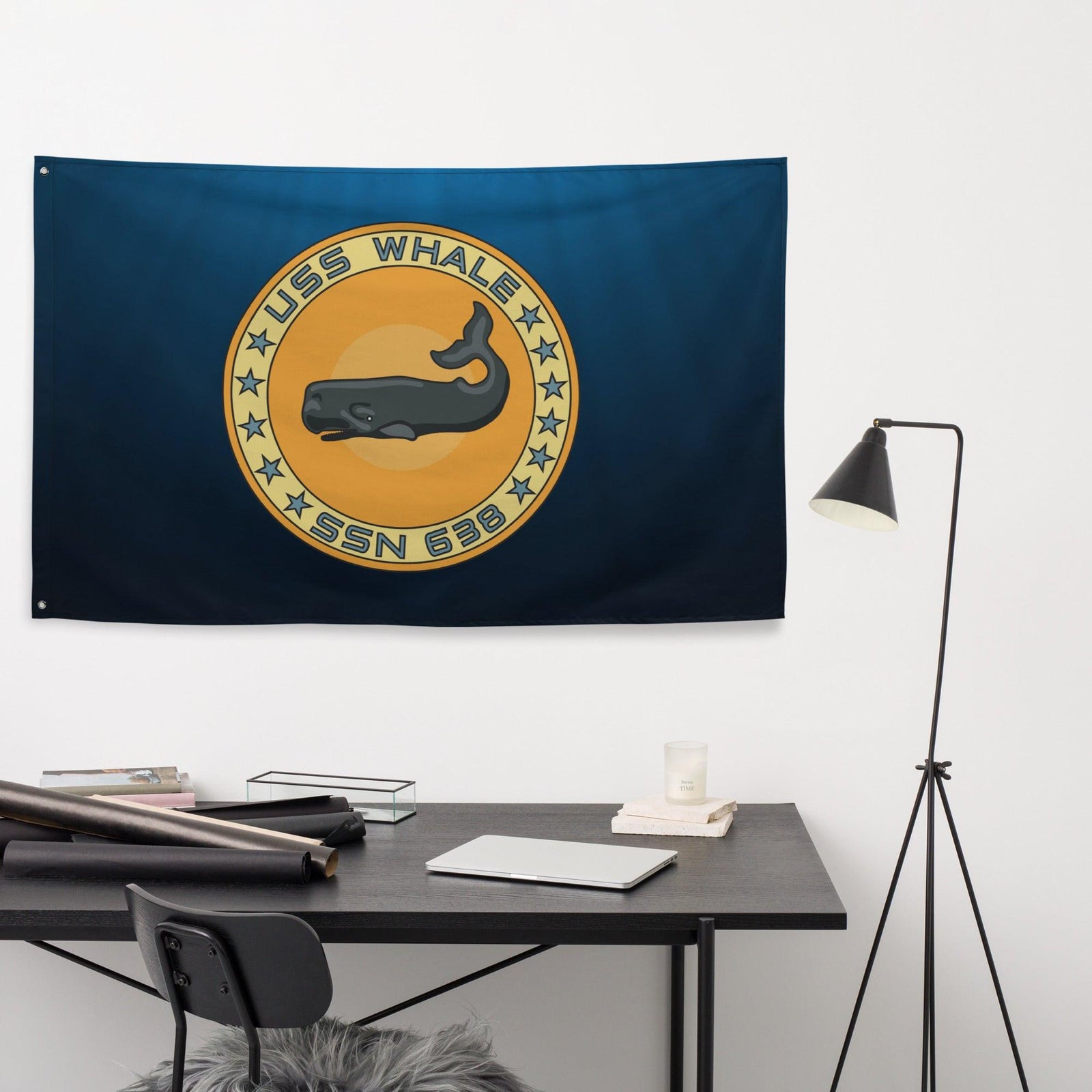 USS Whale (SSN-638) Submarine Flag Tactically Acquired   