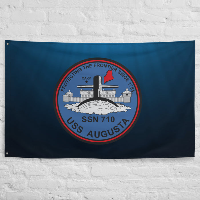 USS Augusta (SSN-710) Submarine Wall Flag Tactically Acquired   