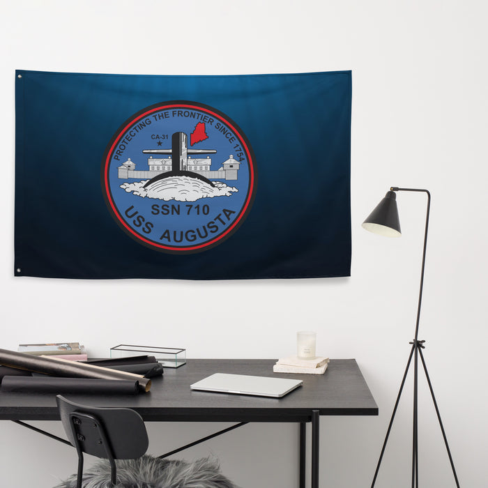 USS Augusta (SSN-710) Submarine Wall Flag Tactically Acquired   