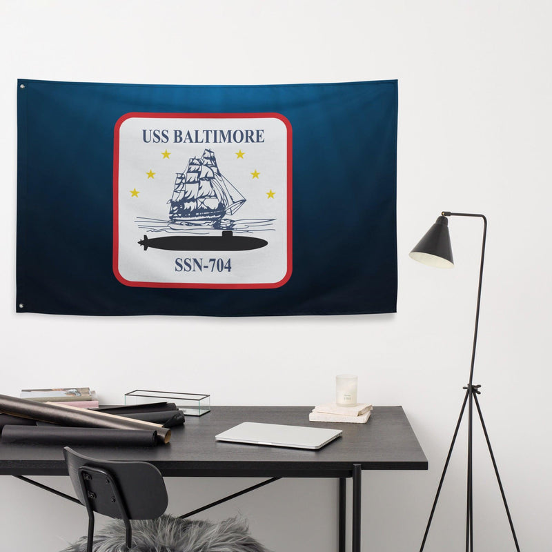 USS Baltimore (SSN-754) Submarine Wall Flag