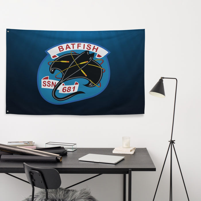 USS Batfish (SSN-681) Submarine Wall Flag Tactically Acquired   