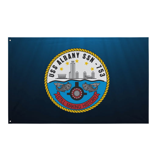 USS Albany (SSN-753) Submarine Wall Flag Tactically Acquired Default Title  