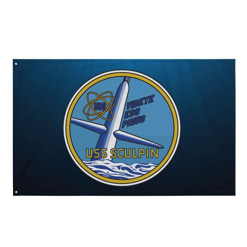 USS Sculpin (SSN-590) Submarine Wall Flag