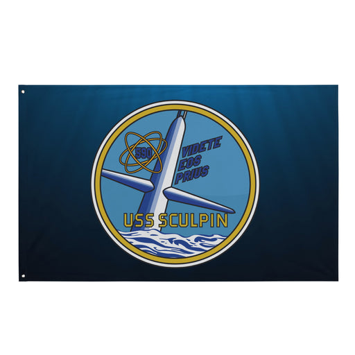 USS Sculpin (SSN-590) Submarine Wall Flag Tactically Acquired Default Title  