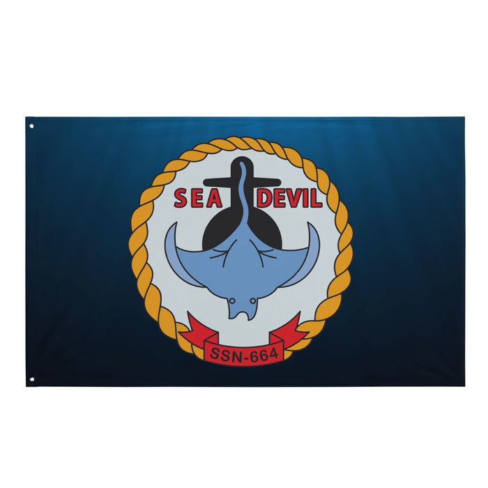 USS Sea Devil (SSN-664) Submarine Wall Flag Tactically Acquired Default Title  