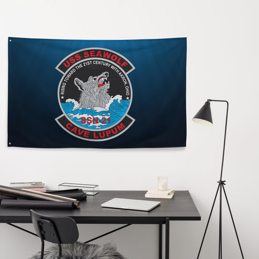 USS Seawolf (SSN-21) Submarine Wall Flag Tactically Acquired   