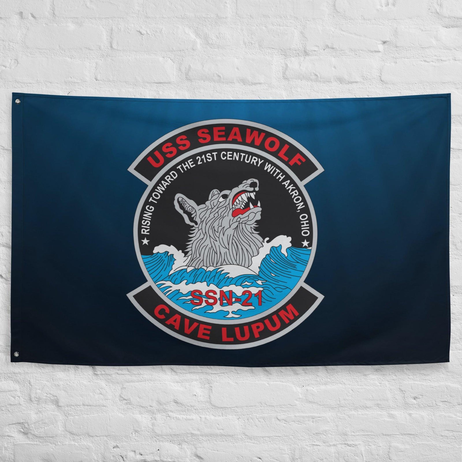 USS Seawolf (SSN-21) Submarine Wall Flag Tactically Acquired   
