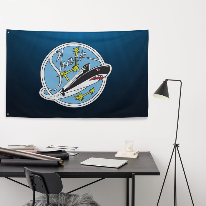 USS Shark (SSN-591) Submarine Wall Flag Tactically Acquired   