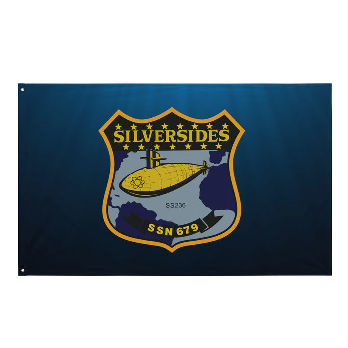 USS Silversides (SSN-679) Submarine Wall Flag Tactically Acquired Default Title  