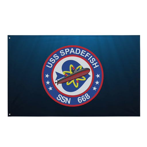 USS Spadefish (SSN-668) Submarine Wall Flag Tactically Acquired Default Title  