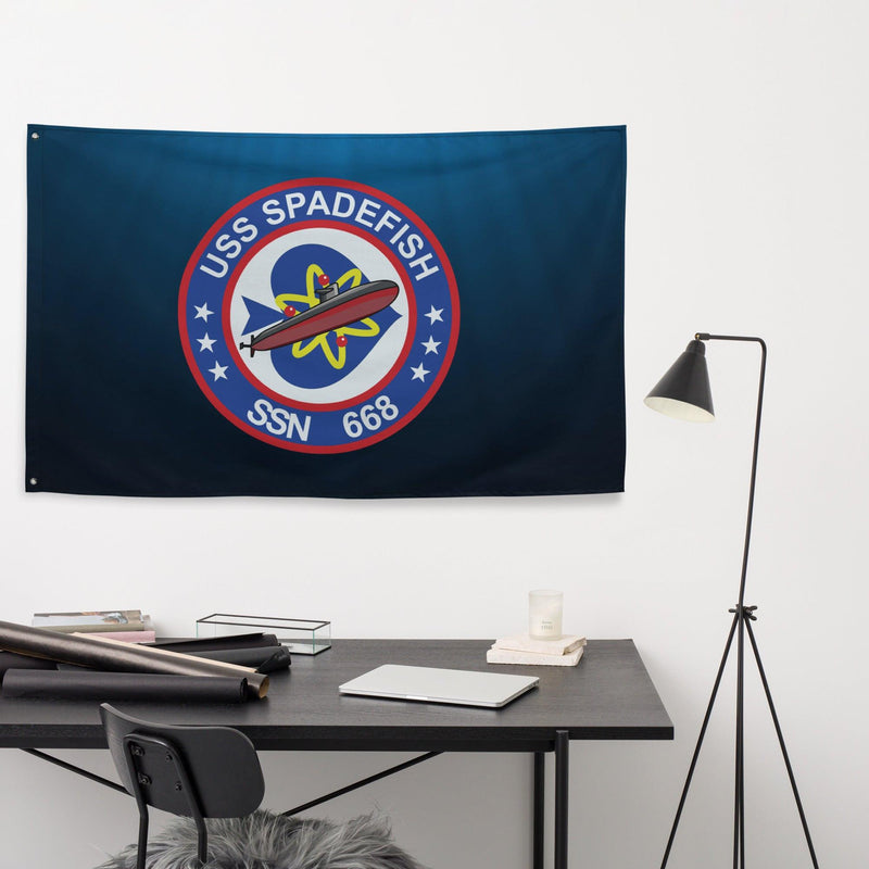 USS Spadefish (SSN-668) Submarine Wall Flag