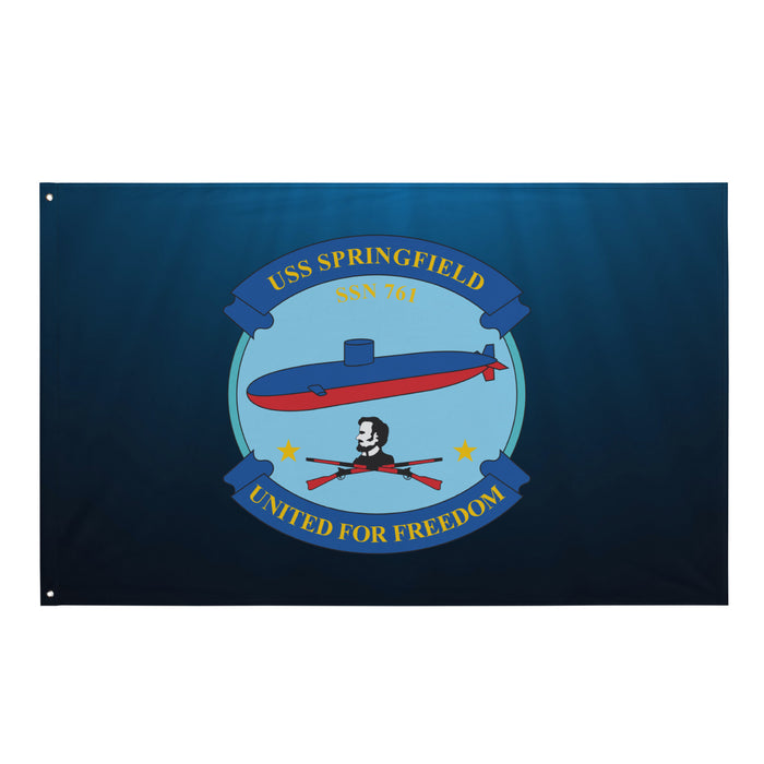 USS Springfield (SSN-761) Submarine Wall Flag Tactically Acquired Default Title  