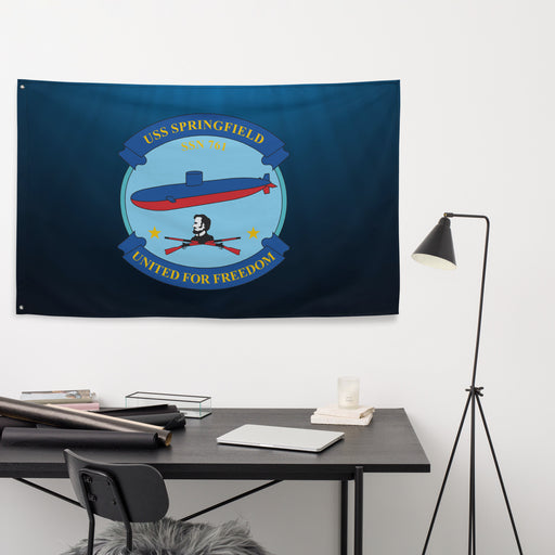 USS Springfield (SSN-761) Submarine Wall Flag Tactically Acquired   