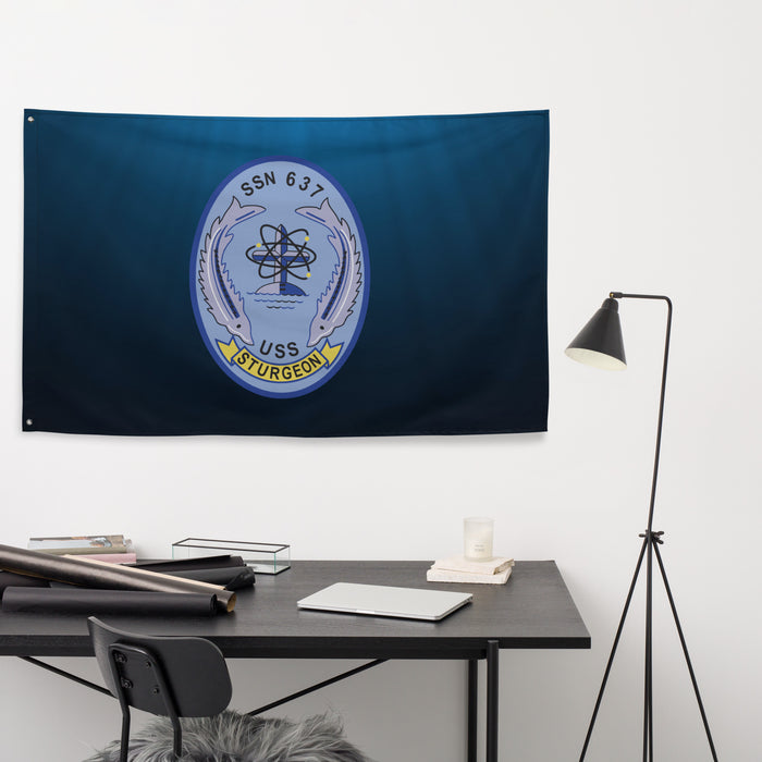 USS Sturgeon (SSN-637) Submarine Wall Flag Tactically Acquired   