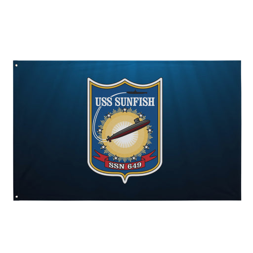 USS Sunfish (SSN-649) Submarine Wall Flag Tactically Acquired Default Title  