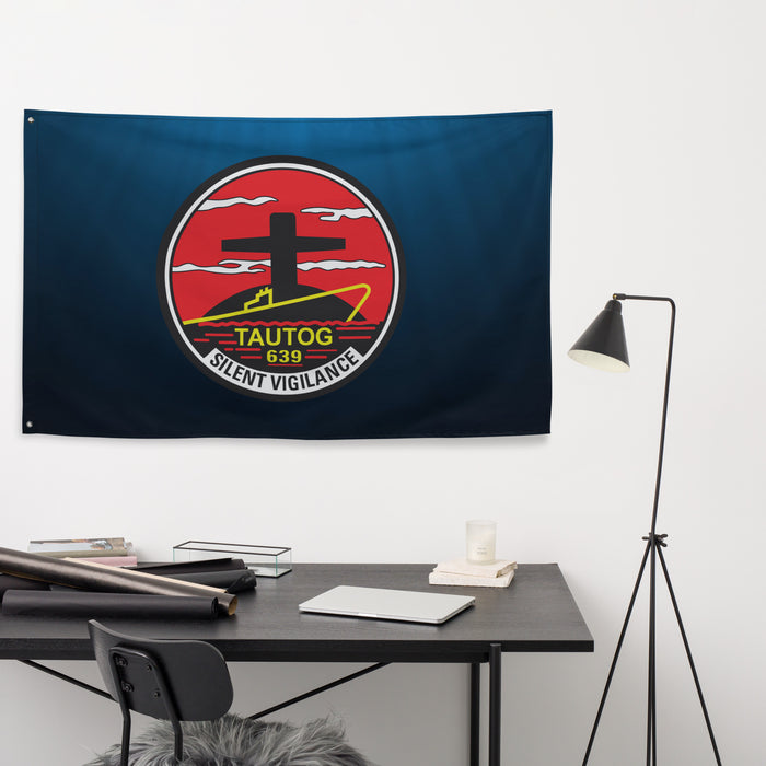 USS Tautog (SSN-639) Submarine Wall Flag Tactically Acquired   