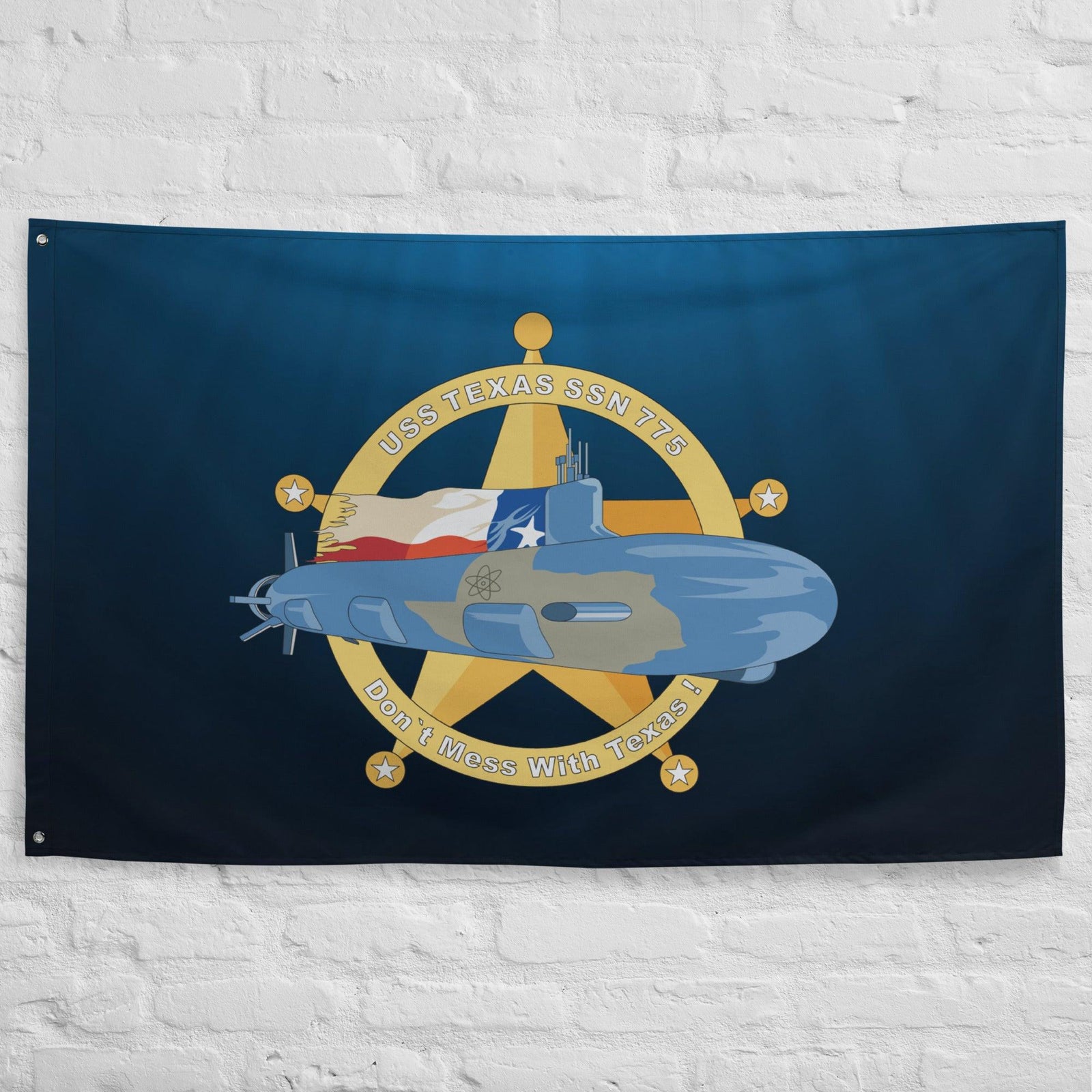 USS Texas (SSN-775) Submarine Wall Flag Tactically Acquired   