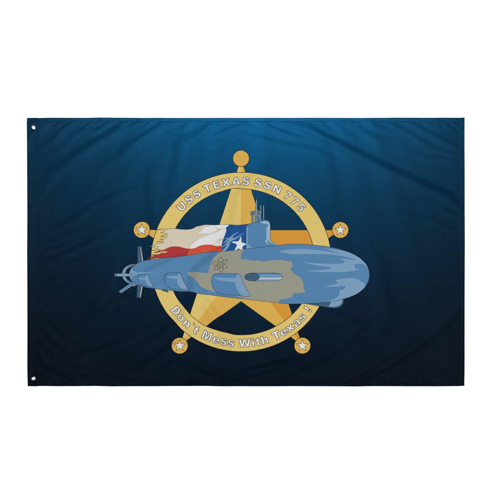 USS Texas (SSN-775) Submarine Wall Flag Tactically Acquired   