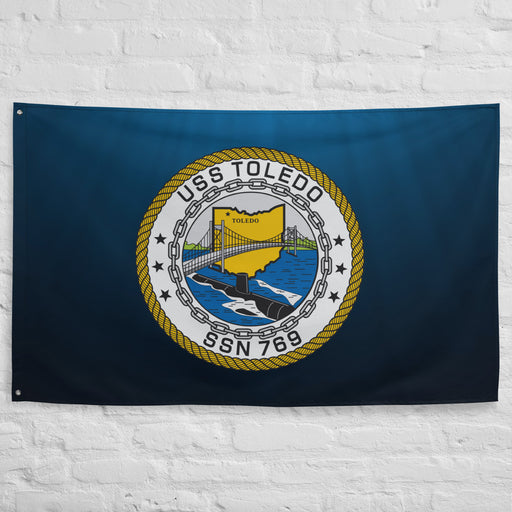 USS Toledo (SSN-769) Submarine Wall Flag Tactically Acquired   