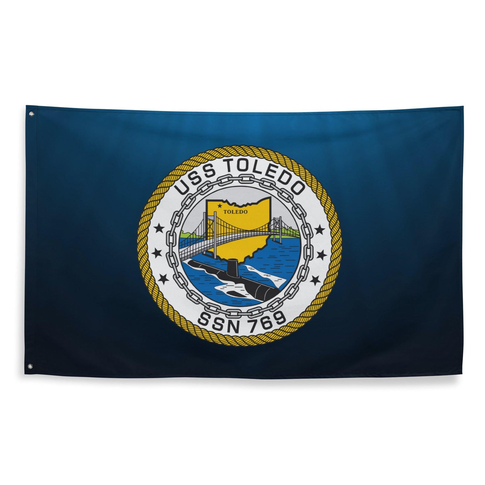 USS Toledo (SSN-769) Submarine Wall Flag Tactically Acquired   