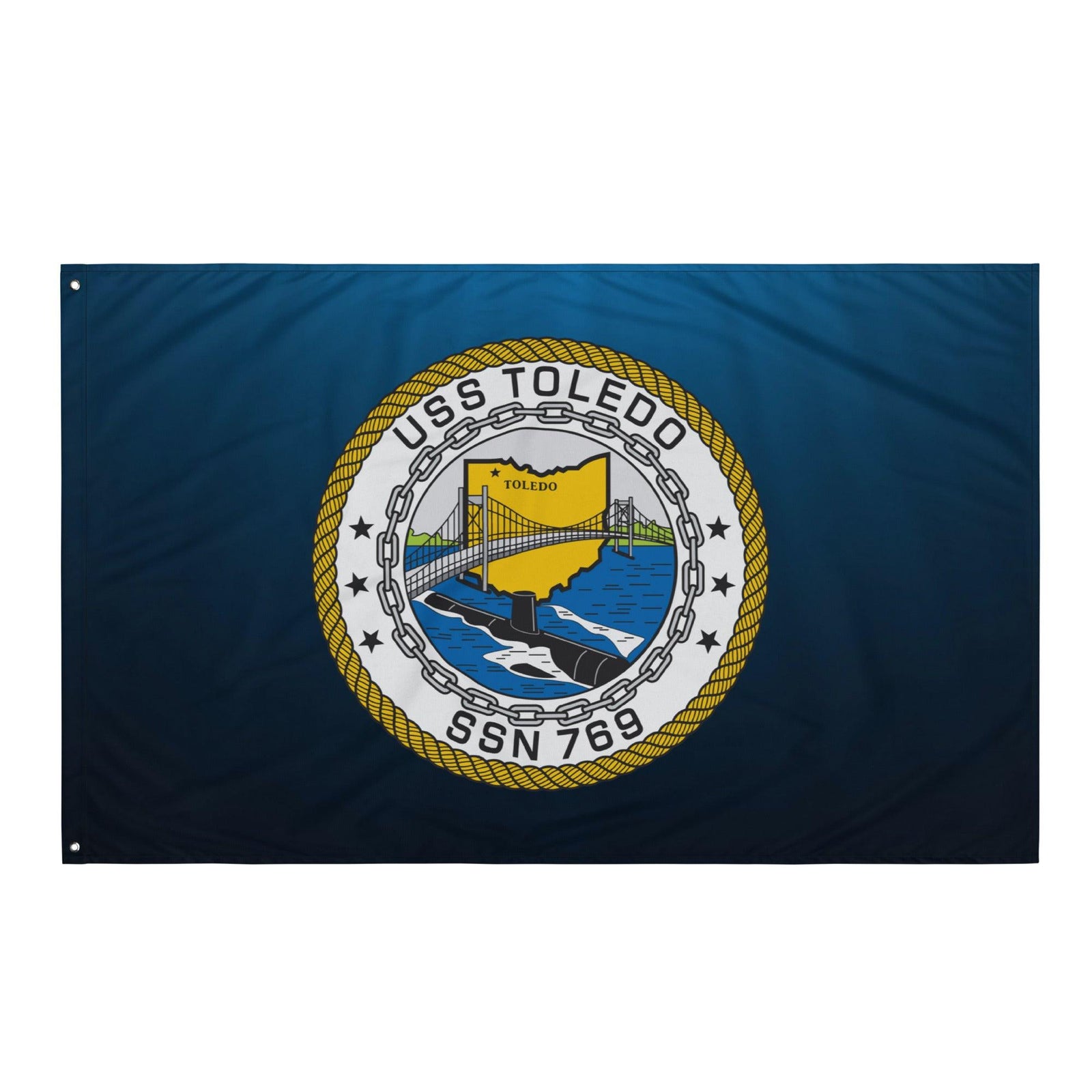 USS Toledo (SSN-769) Submarine Wall Flag Tactically Acquired   