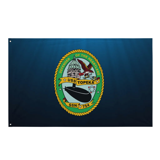 USS Topeka (SSN-754) Submarine Wall Flag Tactically Acquired Default Title  